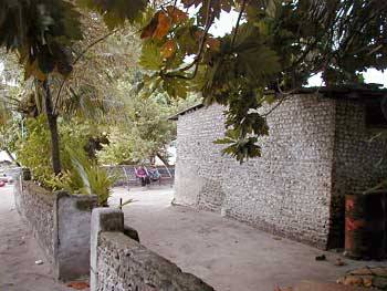 Rural street in the Maldives