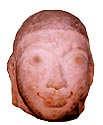 an ancient head in Malé museum