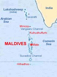 Minicoy, the Maldives and neigboring territory and country