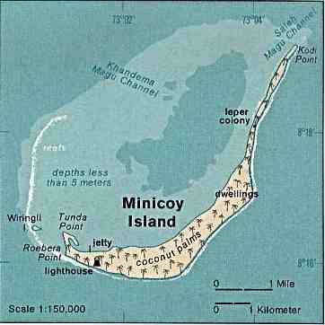 Minicoy map